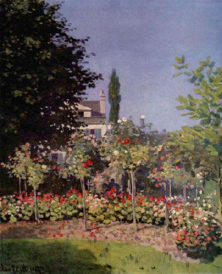 Claude Monet Flowering Garden at Sainte Adresse,